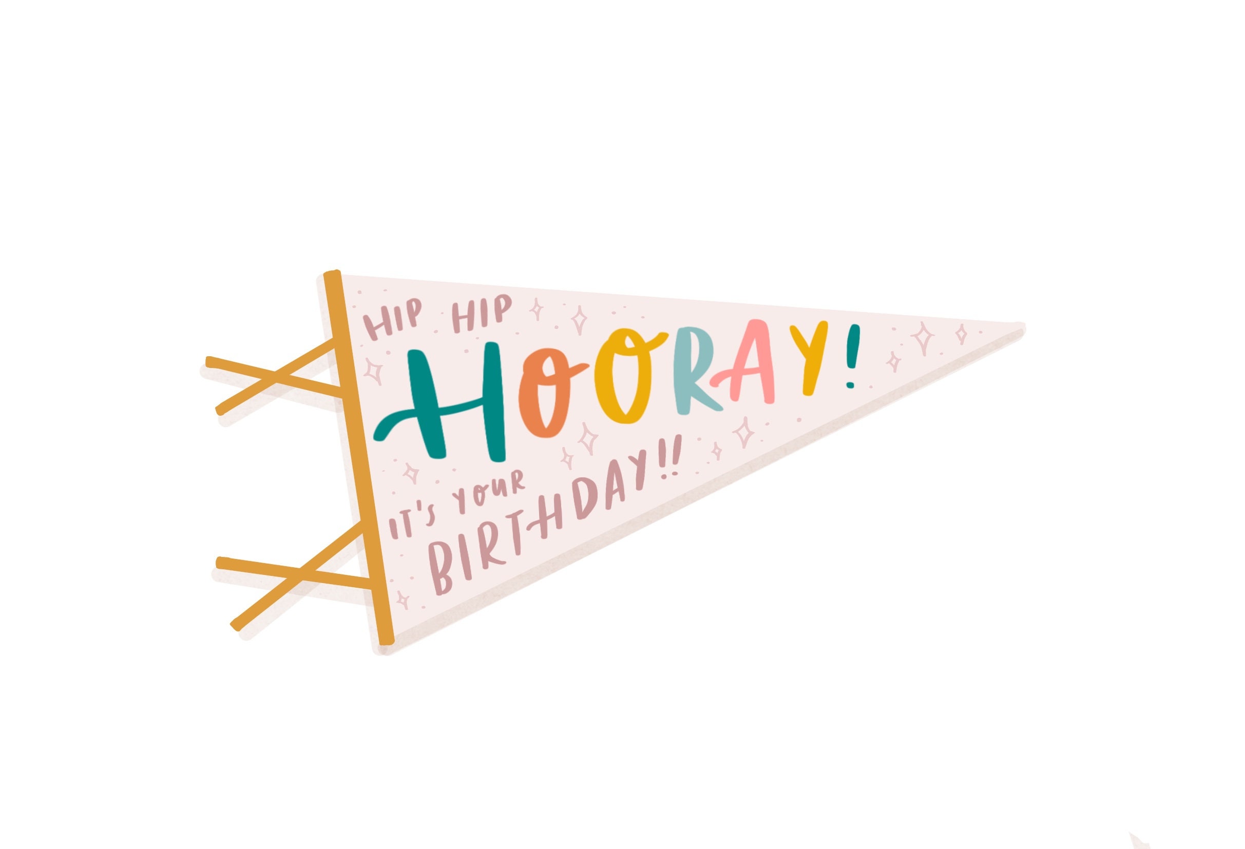 Carte D'anniversaire Carlton Cards - « Hip Hooray » Avec Fleurs - Neuf
