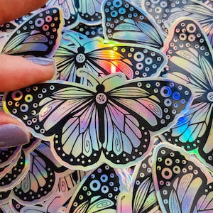 Holographischer Schmetterlingsaufkleber Wasserdicht