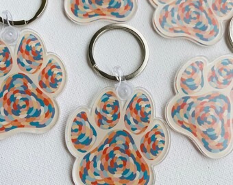 Paw print Keychain