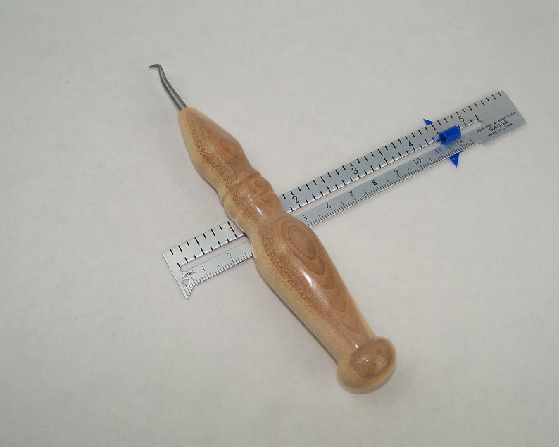 Grandpa Aunt Gift for Mom Dad Gift for Him or Her Knitter Hand Turned Ergonomic Fine Gauge Wood Knitting Loom Hook Sister Grandma