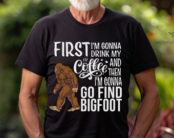 Bigfoot Coffee T-Shirt: Funny Camping & Hiking Gift
