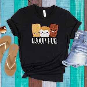 Group Hug Smores T-Shirt Chocolate Marshmallow Camping Tee Group Hug Smores T-Shirt Chocolate Marshmallow Camping Tee