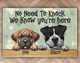 Personalized Dog Doormat, Custom Dog Welcome Door Mat, Funny Welcome Home Mat, Dog Mat, Welcome To Our Home Doormat, Custom Dog Mom Gift