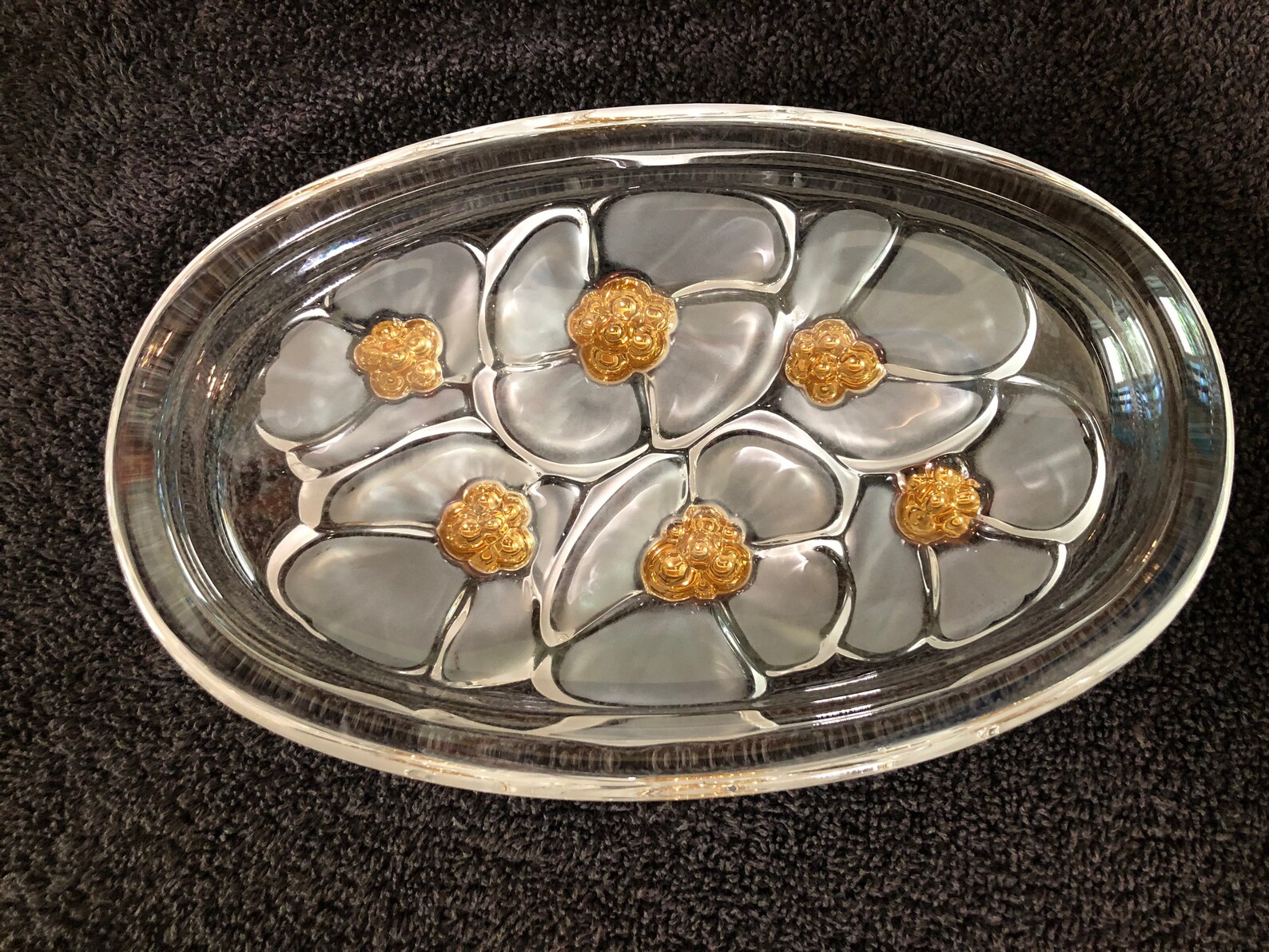 Mikasa Crystal Trinket/Candy Dish w/Lid Etsy