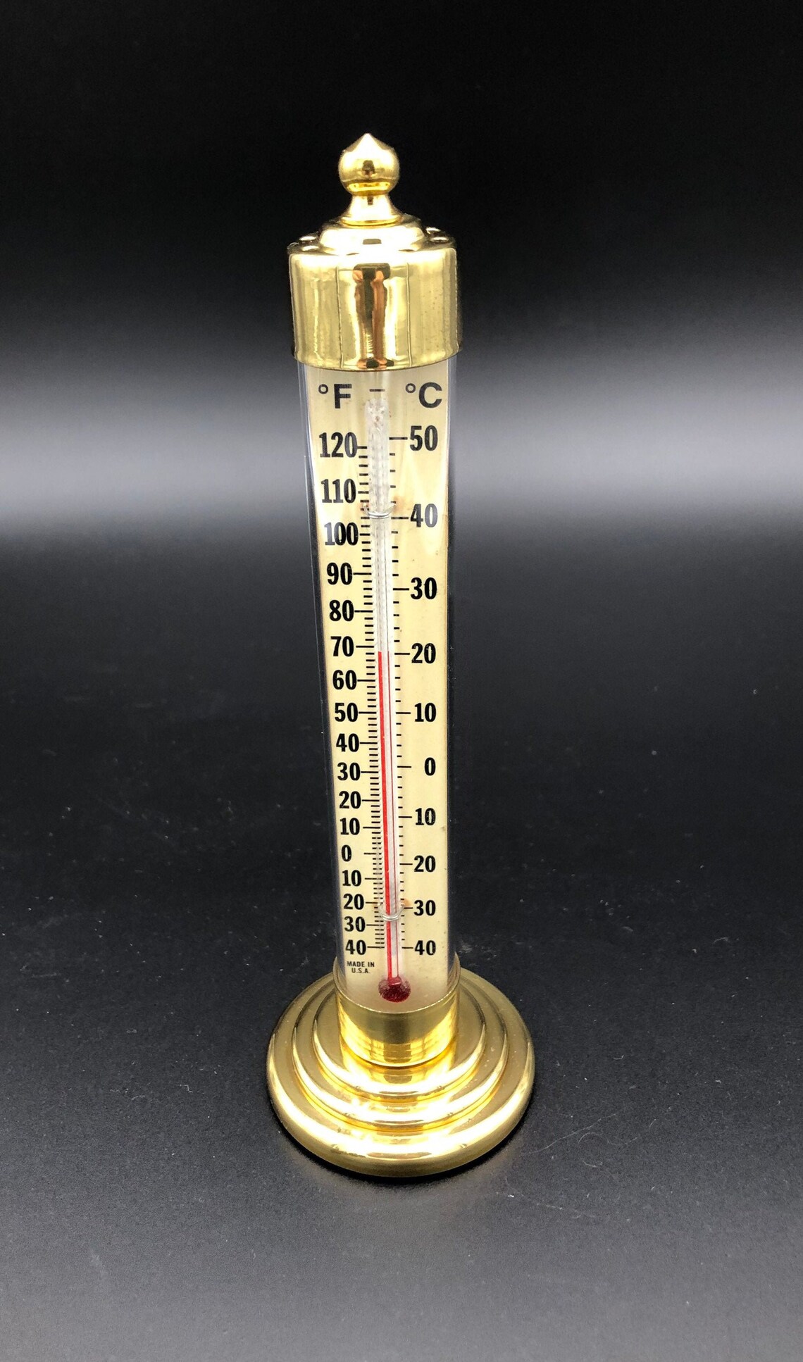 Conant Custom Brass Tabletop Thermometer Etsy