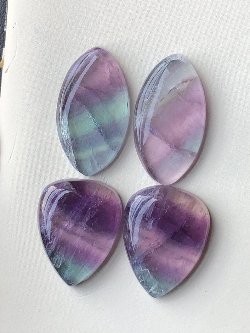 Fluorite pairs cabochons 50 carats image 6