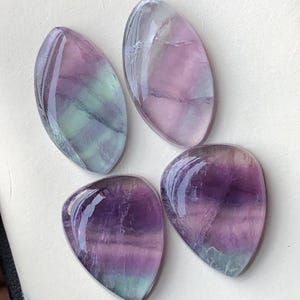 Fluorite pairs cabochons 50 carats image 1
