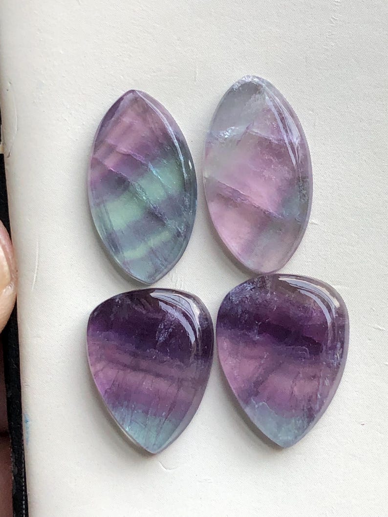 Fluorite pairs cabochons 50 carats image 4