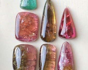 43.60 carats Pink tourmaline cabochons lot
