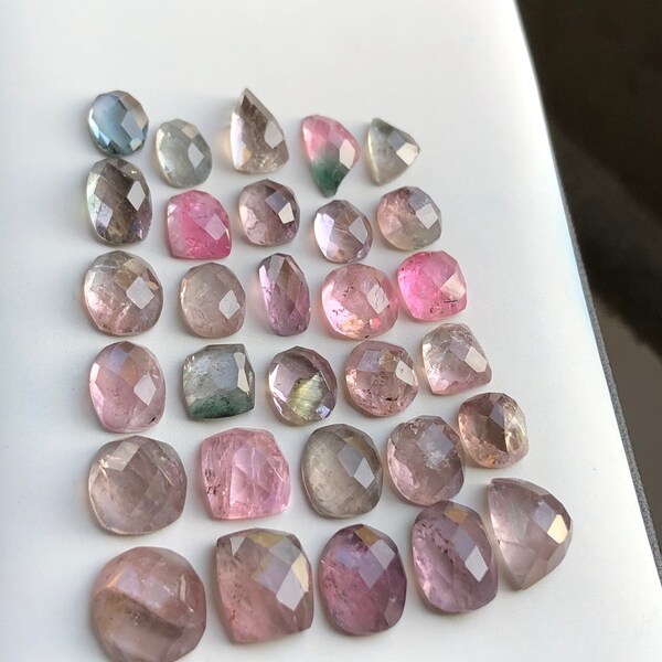 44 carats natural tourmaline rose cuts