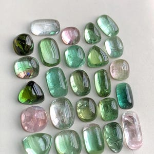 32.50 carats green tourmaline cabochons lot origin Afghanistan kunar mine