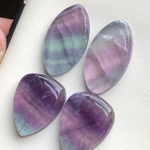 Fluorite pairs cabochons 50 carats image 5