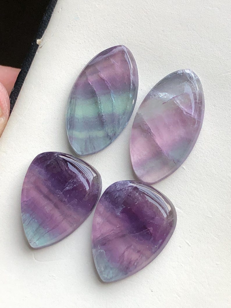 Fluorite pairs cabochons 50 carats image 5