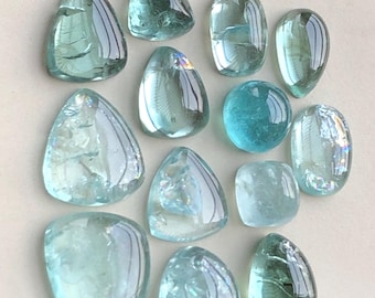 Turmalin Cabochons Lot flache Rückseite 25,40 Karat