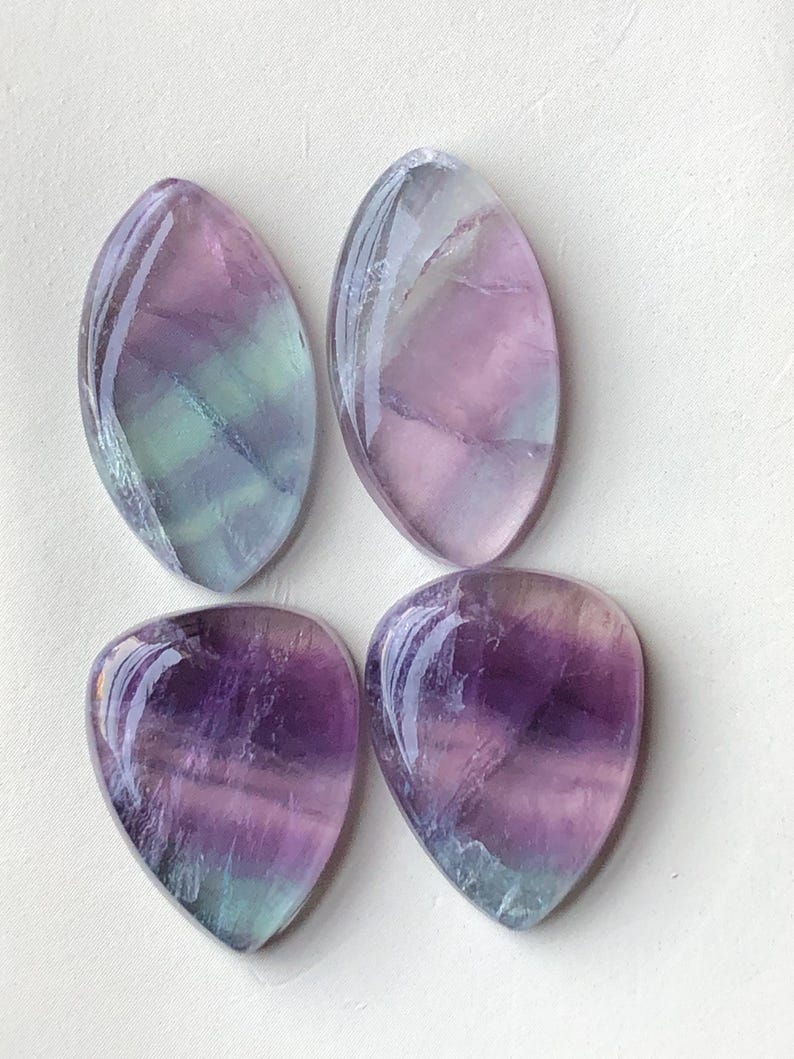 Fluorite pairs cabochons 50 carats image 2