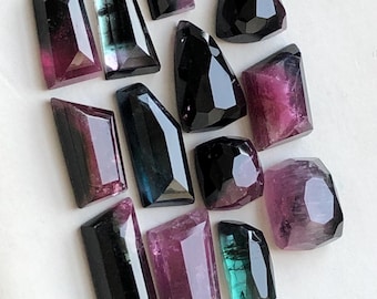 37 Carat Natural Tourmaline Rosecuts: Hand Cut Afghan Gemstones