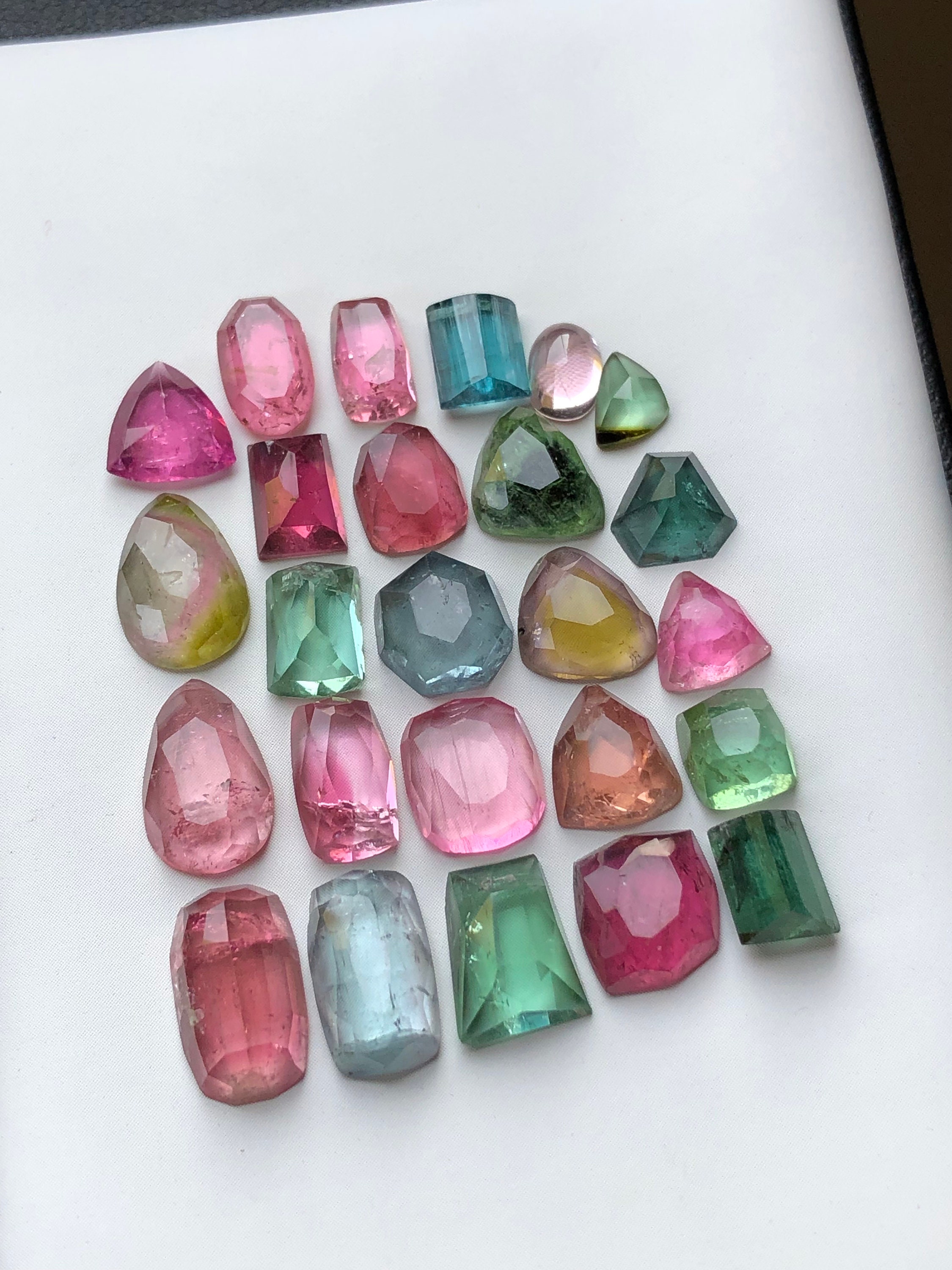 43 carats natural afghani tourmaline rosecuts