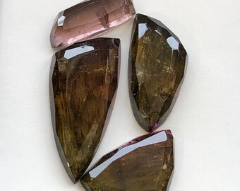 70 Carat Afghani Tourmaline Rosecuts: Hand Cut Natural Gemstones