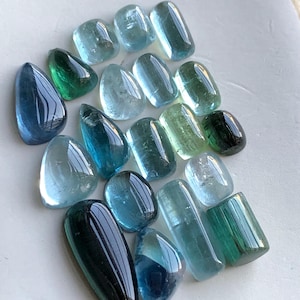 36.30 carats Tourmaline cabochons lot flat back origin Afghanistan