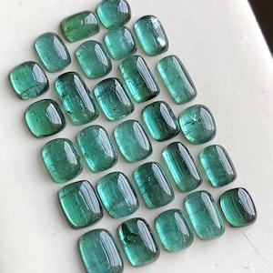 32.70 carats Bluish green tourmaline cabochons lot