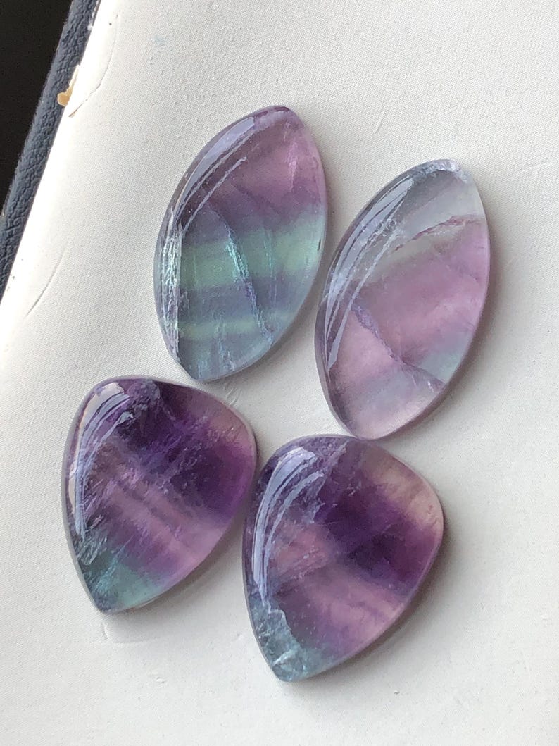 Fluorite pairs cabochons 50 carats image 9