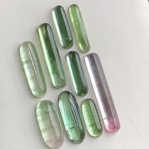 23.90 carats Green tourmaline cabochons lot origin Afghanistan
