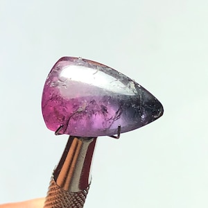 15.60 carat very beautiful natural bi colour tourmaline cabochon