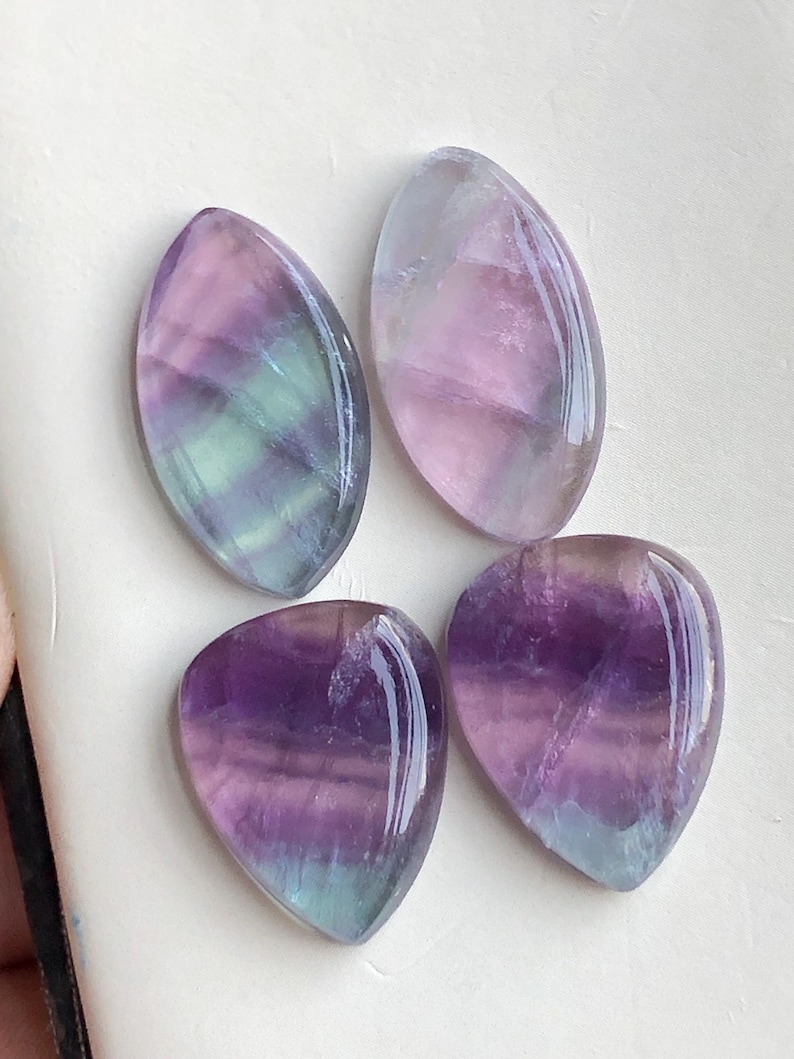 Fluorite pairs cabochons 50 carats image 3