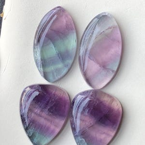 Fluorite pairs cabochons 50 carats image 11