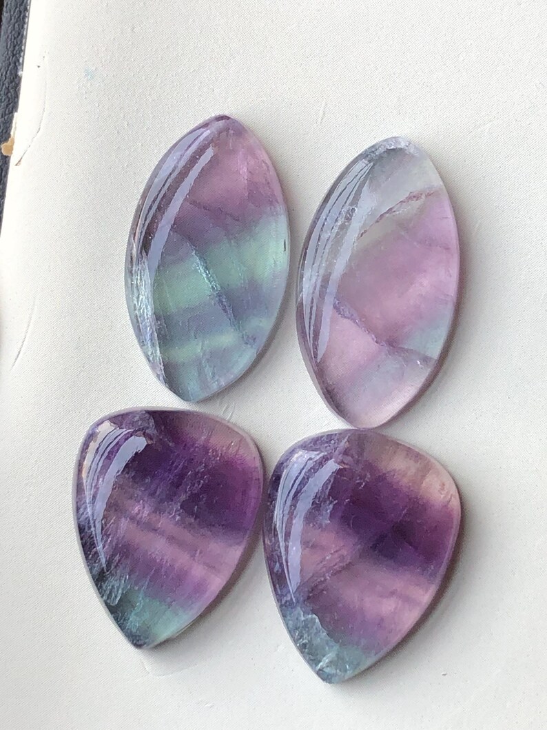 Fluorite pairs cabochons 50 carats image 11