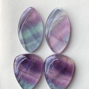 Fluorite pairs cabochons 50 carats image 7