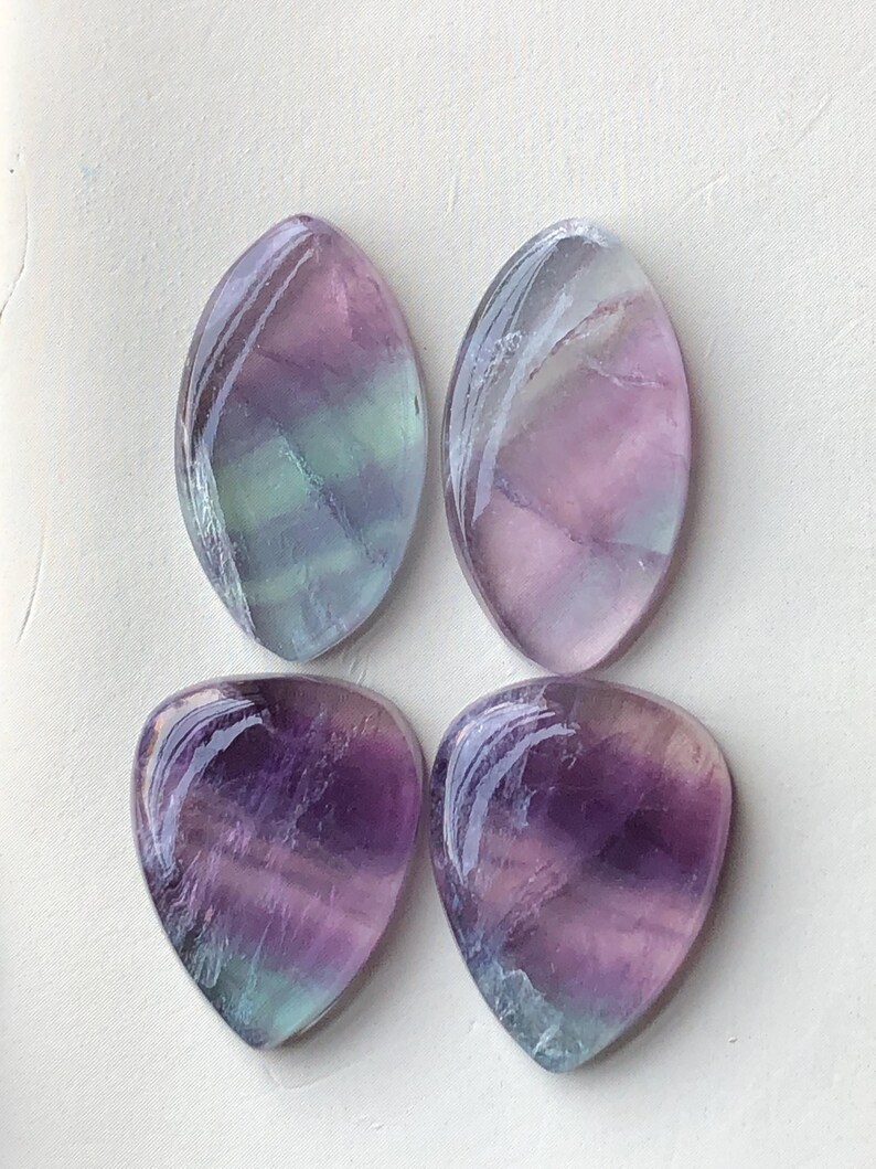 Fluorite pairs cabochons 50 carats image 7