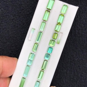 21.50 carats Green tourmaline lot origin Afghanistan