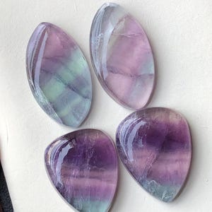 Fluorite pairs cabochons 50 carats image 8