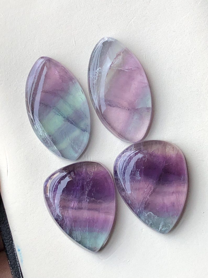 Fluorite pairs cabochons 50 carats image 8