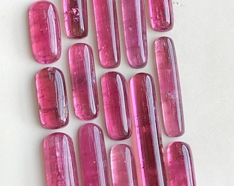 Rubellit turmalin cabochoner parti 28,45 karat