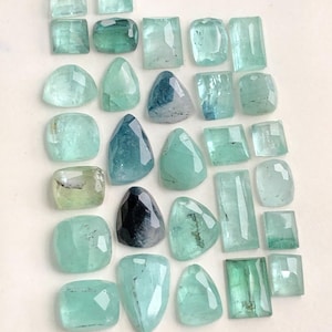 35.60 carats tourmaline rose cuts lot flat back