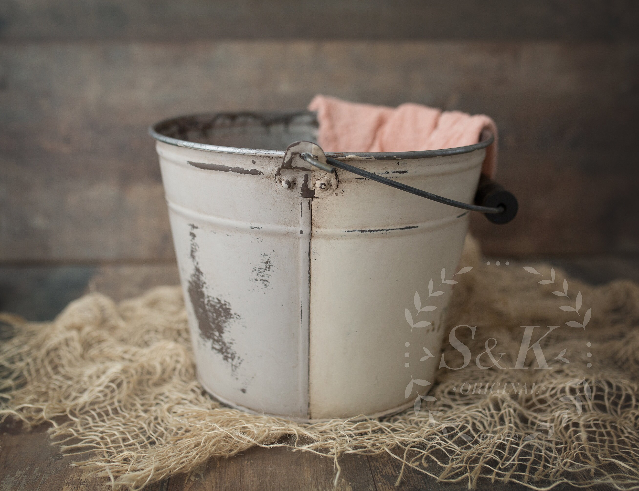 Newborn rustic bucket Doubleside buckets newborn PAIL Etsy