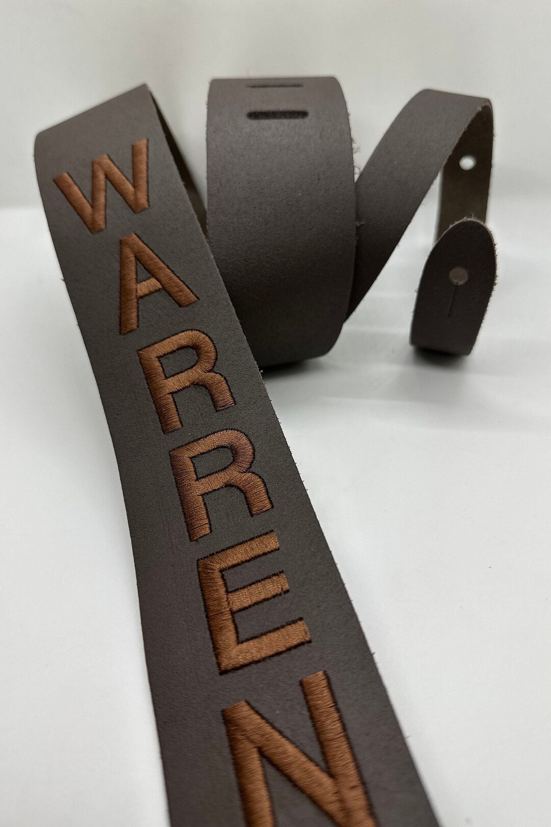 Custom Leather Guitar Strap Embroidered Guitar Strap Etsy