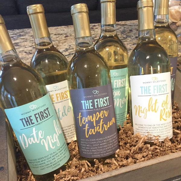 Wine Bottle Labels Baby Shower - Etsy