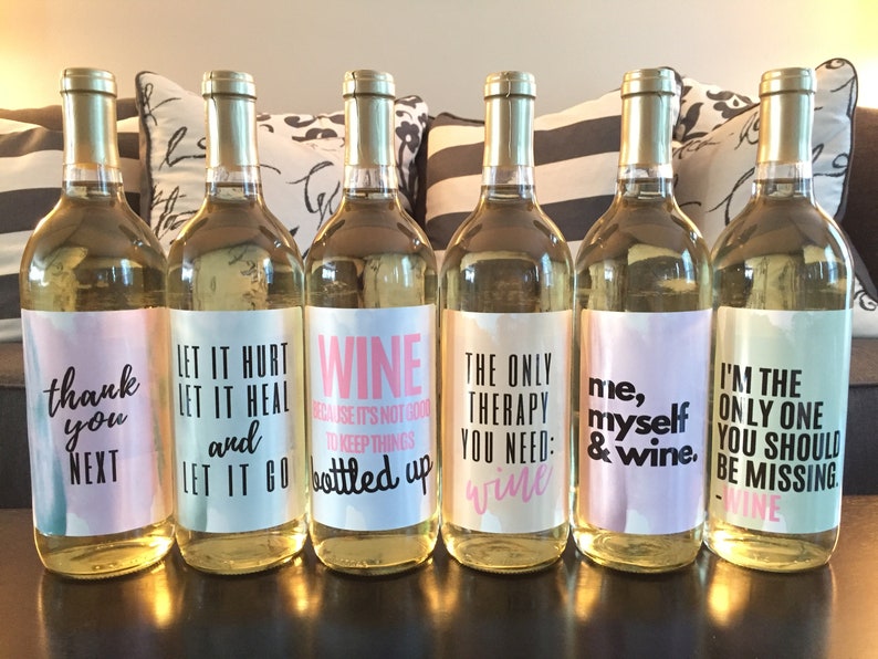 6 Breakup or Divorce Wine Bottle Labels Just Divorced Gift | Etsy