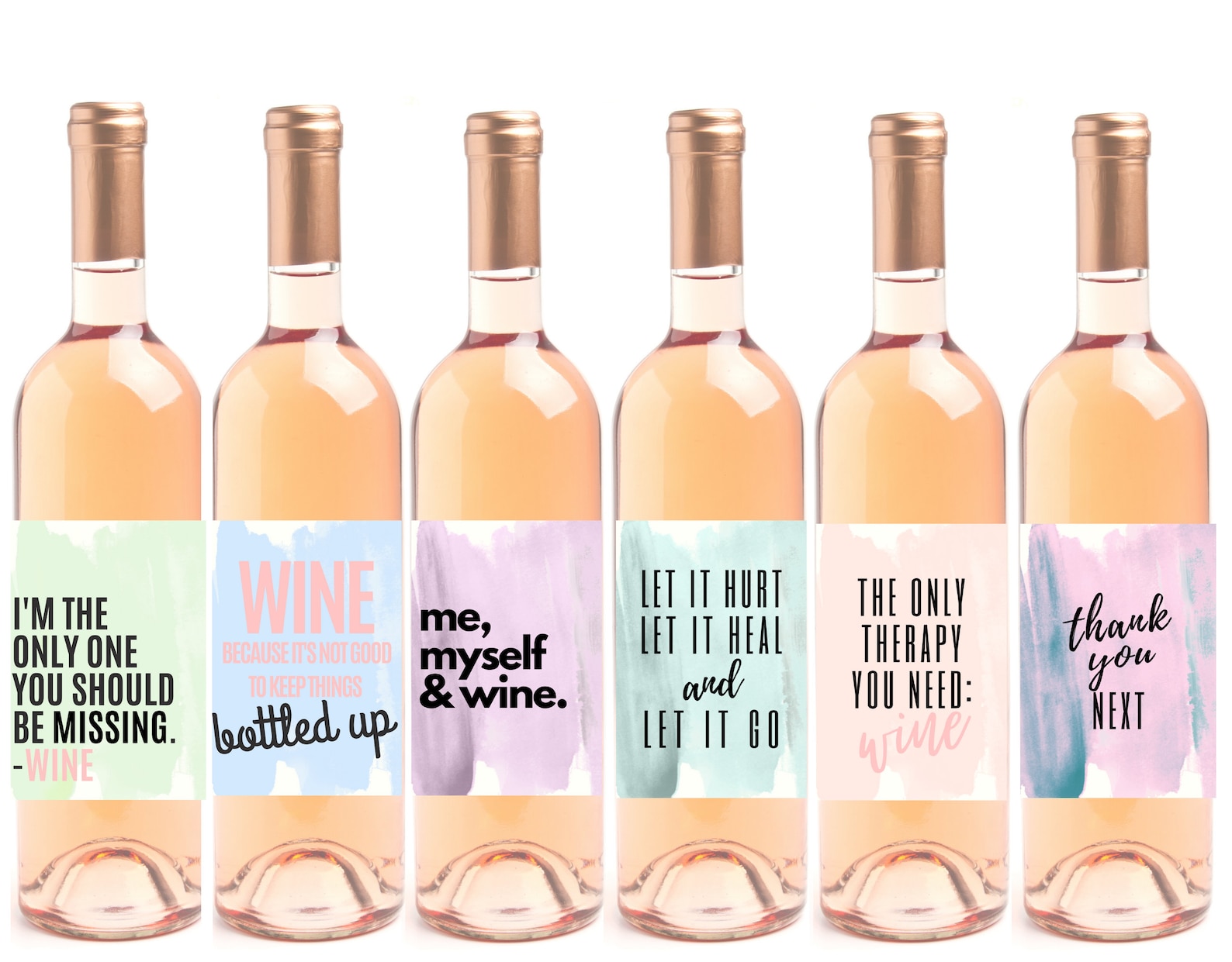6 Breakup or Divorce Wine Bottle Labels Just Divorced Gift | Etsy