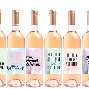 6 Breakup or Divorce Wine Bottle Labels Just Divorced Gift, Supplies ...