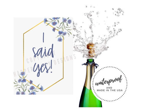 Will You Marry Me Wine Labels - Engagement Proposal Set Of 2 | Romantic Peel & Stick Decor For Marriage Proposals