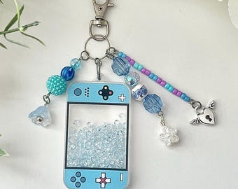 Gaming Shaker Bag Charm | Handheld Console Keychain | Cute Gamer Backpack Charm | Kawaii Purse Accessory
