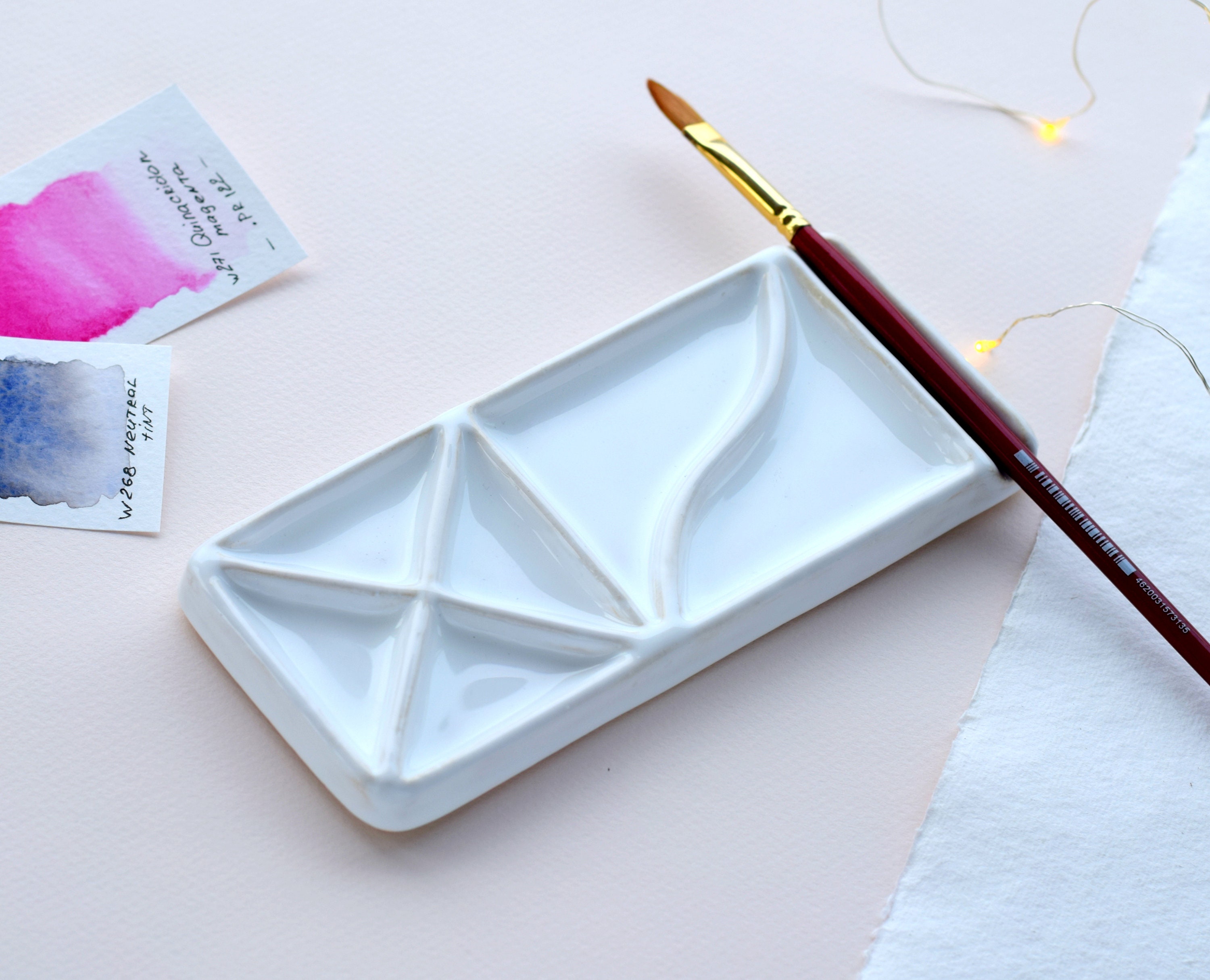 Ceramic Watercolor Palette for Painting GEOMETRY Etsy