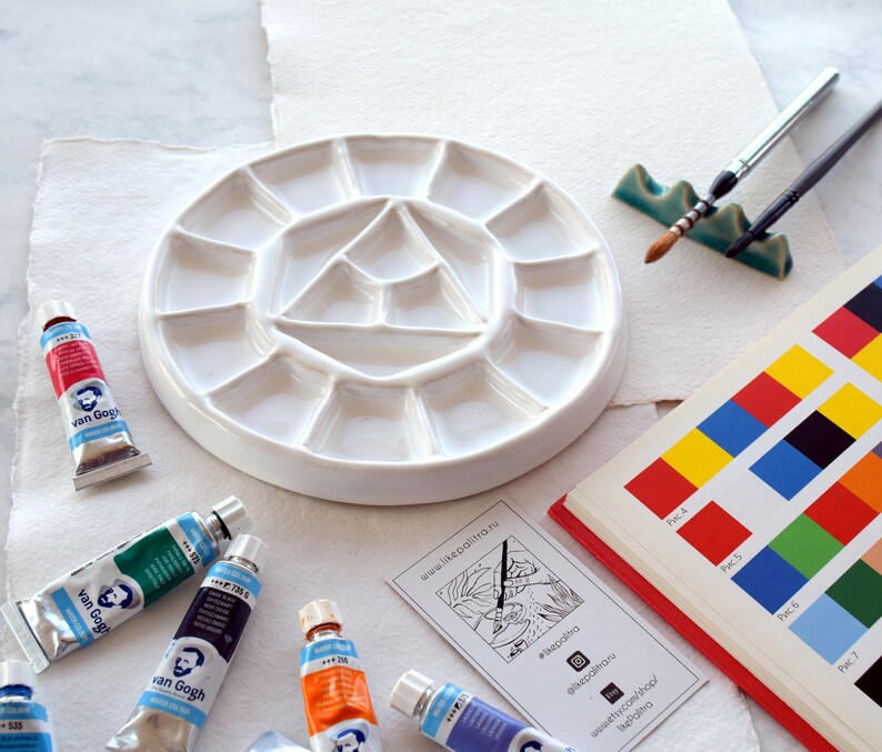 Ceramic Watercolor Palette for Painting COLOR Etsy