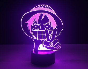 Luffy LED Lamp One Piece Light Table Lamp Gifts Bedroom Decor Desk Lamp Acrylic Lamp LED Lamps LED Night Light Modern Lamp Man Cave