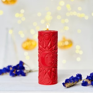 Sun and Moon mold for candles, Moon Phase Silicone Moulds /Moon and Star Pillar Candle Mold / Silicone candle mould / Unique, Spiritual