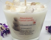 Abundance candle Citrine Healing crystals candle Reiki healing